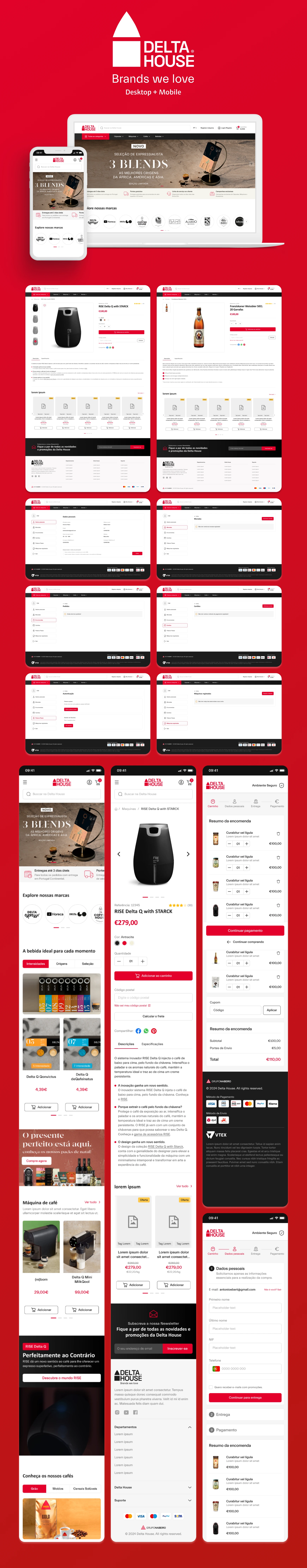 Antonio Ebert Delta House - Telas finais da interface do e-commerce